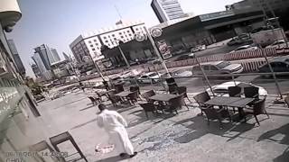 Saudi Arabia Worlds Luckiest Man Narrowly Avoids Death By Falling Sheet Of Gl