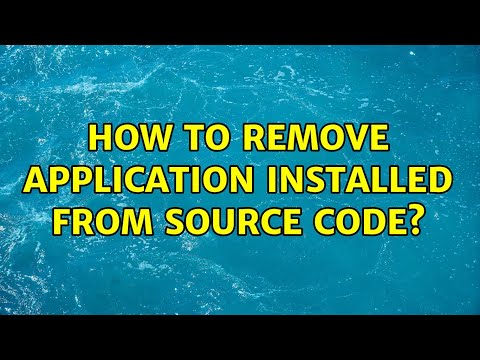 Ubuntu: How to remove application installed from source code?