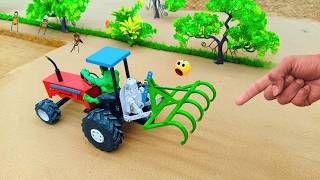 Diy tractor mini farming diesel engine water pump plough machine science project @sancreator1