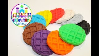 Learn Color Making Waffle Play Doh For Kids
