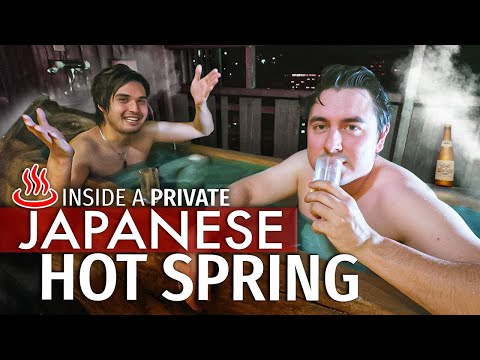 Inside a PRIVATE Japanese Hot Spring Hotel Room | 1,000 Year Old Bath