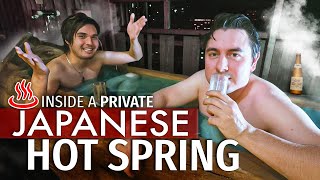 Inside a PRIVATE Japanese Hot Spring Hotel Room | 1,000 Year Old Bath