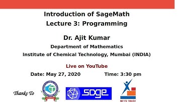 SageMath: Lecture 3