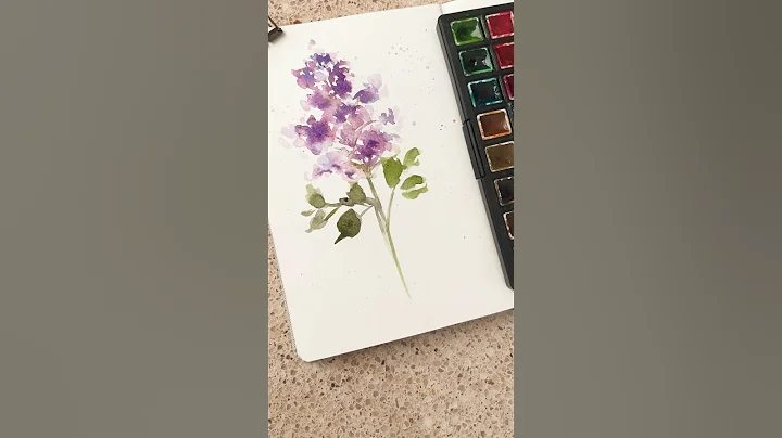 How to paint loose watercolor lilacs for beginners