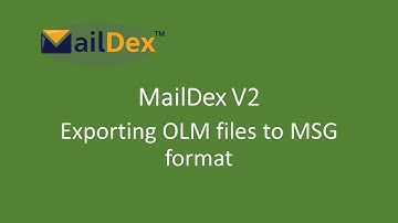 Exporting OLM Emails to MSG Email Format with MailDex®