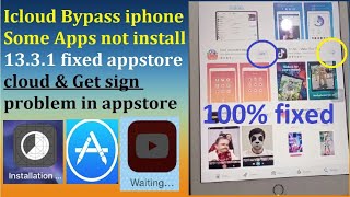 icloud bypass All iphone apps not install fix IOS 12.3 to 13.3.1 cloud & get sign solution appstore