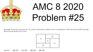 AMC 8 2020 Problem #25 | Geometry and System of Equations