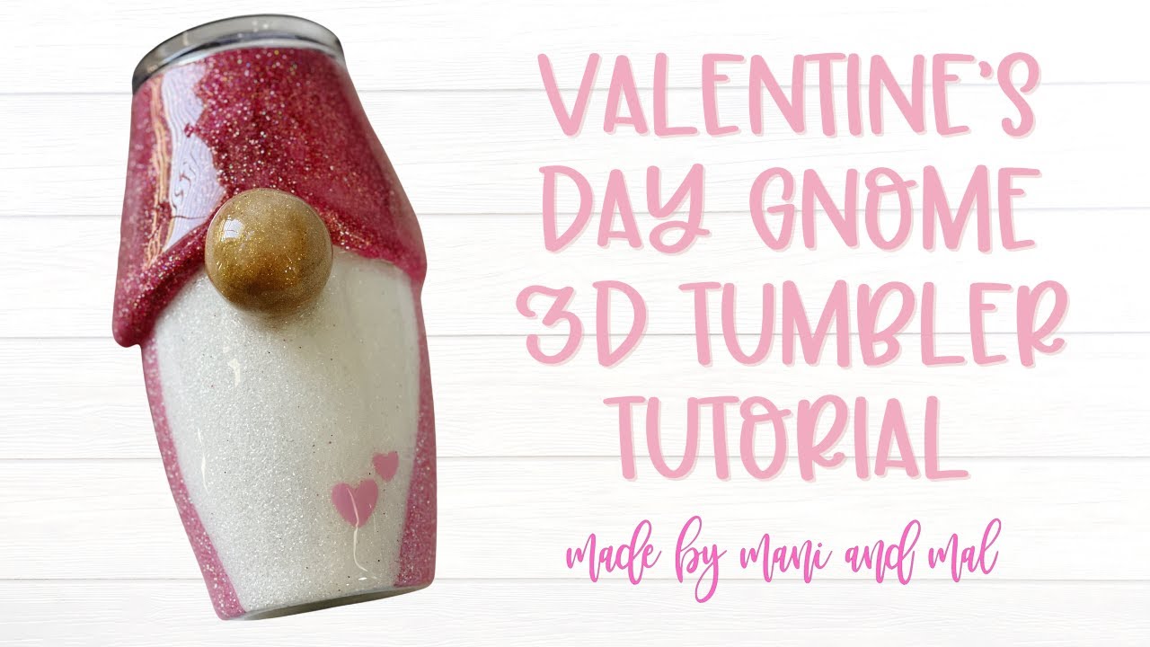 Valentines gnome tumbler