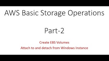 AWS - Windows Instance - Attach and detach EBS volumes