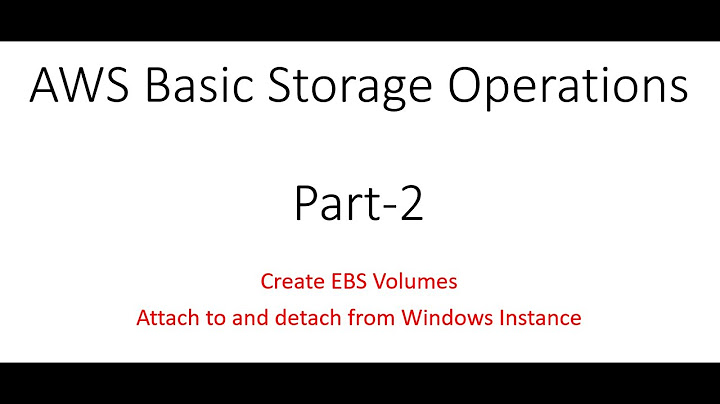 AWS - Windows Instance - Attach and detach EBS volumes