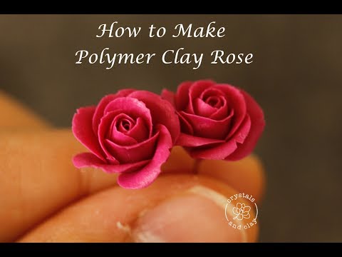 Video: How To Make A Rose From Polymer Clay