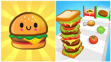 Food runner 3D  vs Sandwich Run 3D All New Levels Game Mobile Walkthrough iOS, Android Gameplay