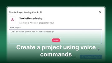 Create a Project Using Voice Commands in Kroolo