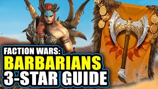 BARBARIANS Faction Wars Guide - HOW TO 3-STAR EVERY LEVEL - RAID: Shadow Legends