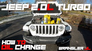 Jeep 2.0L Turbo Oil Change How To Wrangler JL