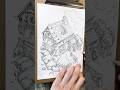 How I Practice my Manga Backgrounds #anime #drawing #art #animeeart #manga #shorts #howtodraw
