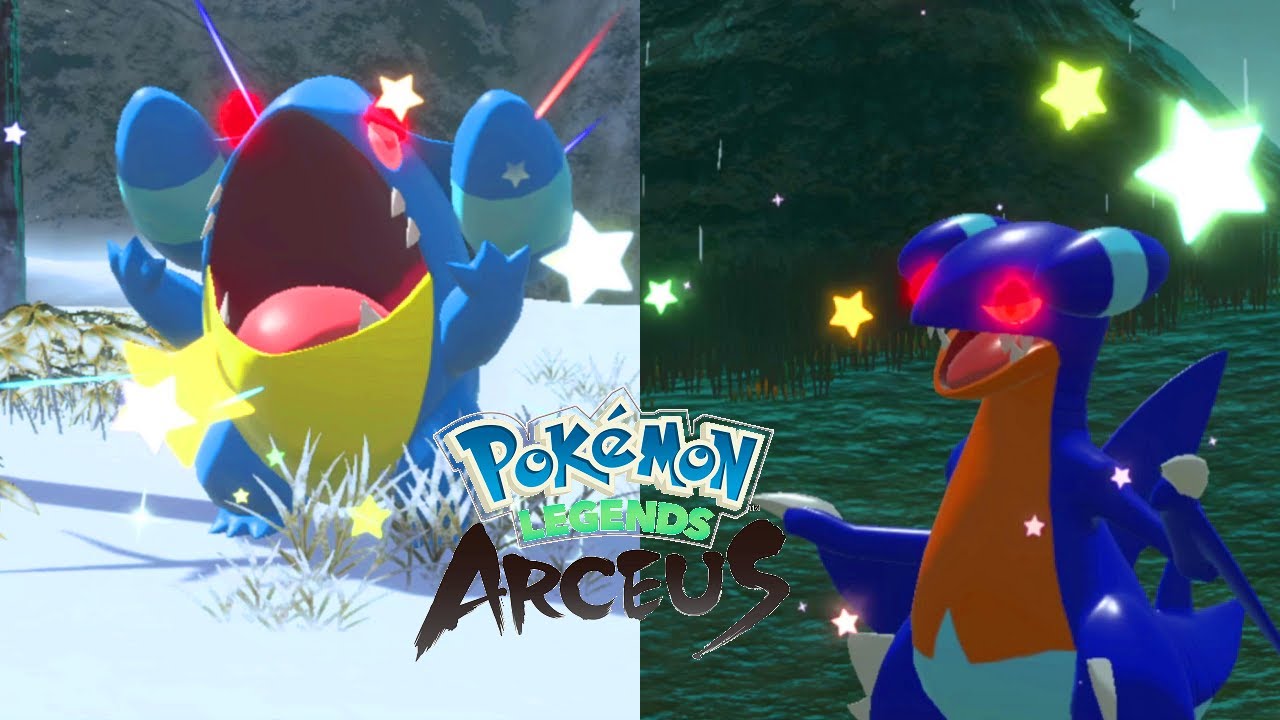 Shiny Alpha Gible & Gabite Pokemon Legends Arceus YouTube