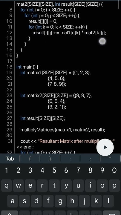 Write a program in C++to multiply two 3×3 matrices..#coding #cppcode # ...