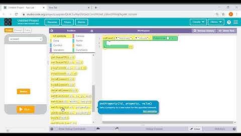 How to code a "Button" in app lab