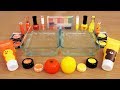 Mixing Makeup Eyeshadow Into Slime ! Orange vs Yellow Special Series Part 18 Satisfying Slime Video