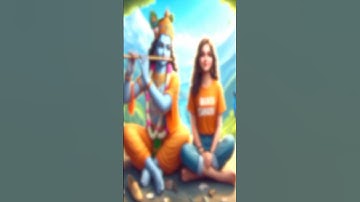 comment your name ✍🏻    krishna 3D image with name | radhe krishna Shorts video | Mansi #aigenerator