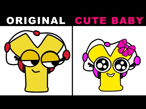 UNIFON ALPHABET LORE BUT CUTE BABY | REVERSE | ALPHABET LORE | Animation