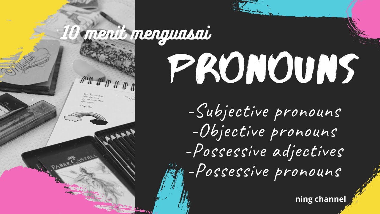 Pronoun, Subjective/subject pronouns, objective pronouns, possessive