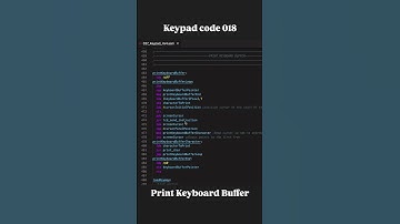 Keypad code 018 - Printing Keyboard Buffer #6502