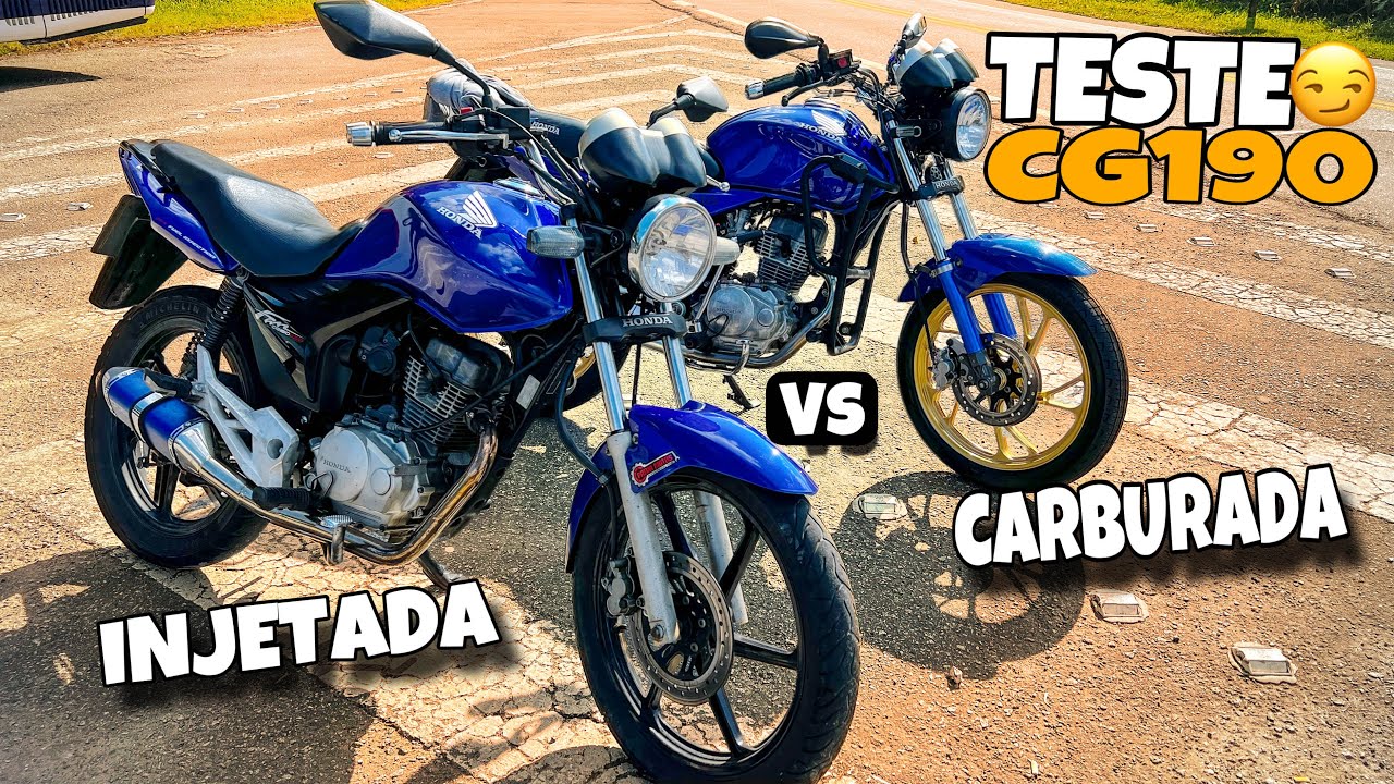 TESTE CG 190 CARBURADA VS INJEÇÃO CONTRA 160 QUAL LEVA? 😏