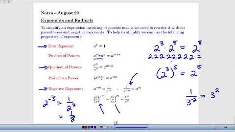 A2PCH Chapter P-2 Exponents and Radicals - Lesson Video 1