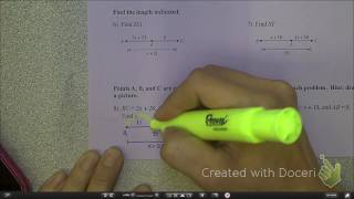 Segment Addition Postulate-Word Problem