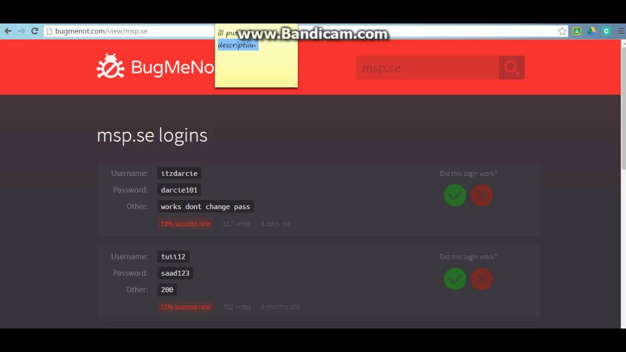 Copy Of Msp Usernames And Passwords Website Youtube