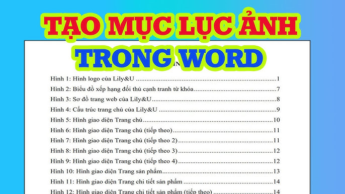 Image hình ảnh hình ảnh hình ảnh hình ảnh hình ảnh hình ảnh hình ảnh hình ảnh Tiểu Lý - Cách tạo mục lục hình ảnh trong Word siêu dễ - YouTube