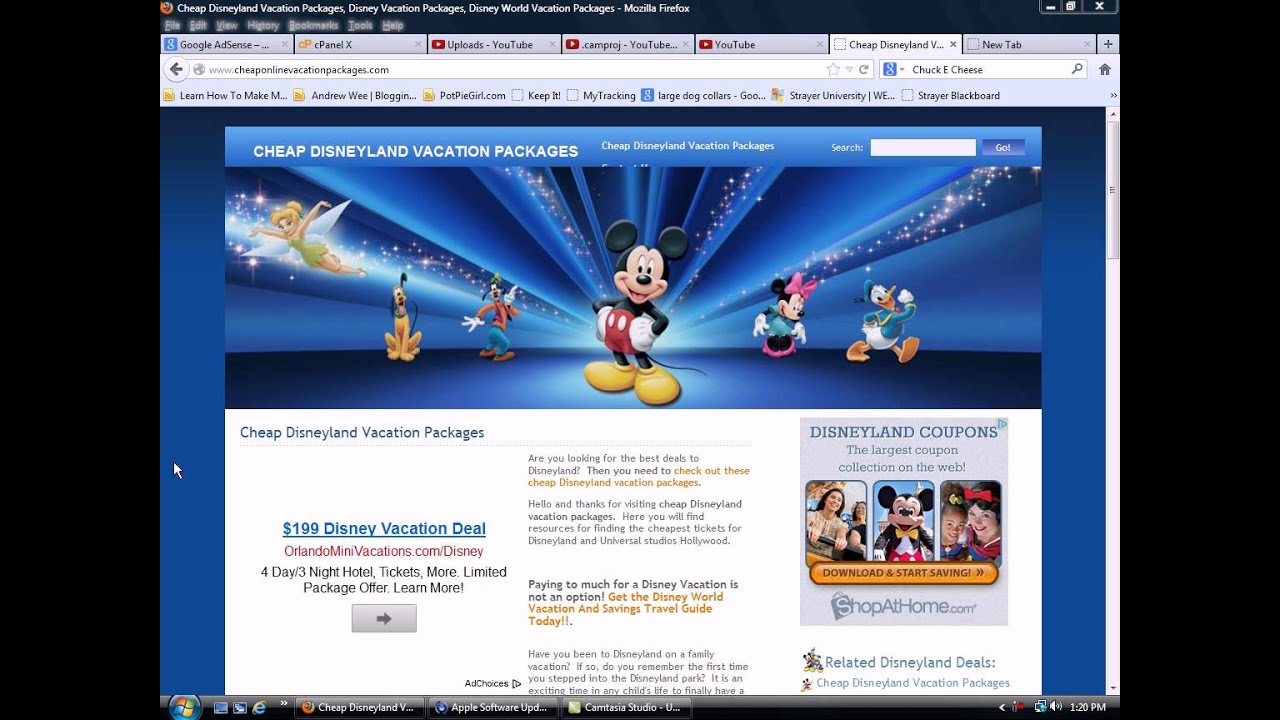 Cheap Disneyland Vacation Packages - YouTube