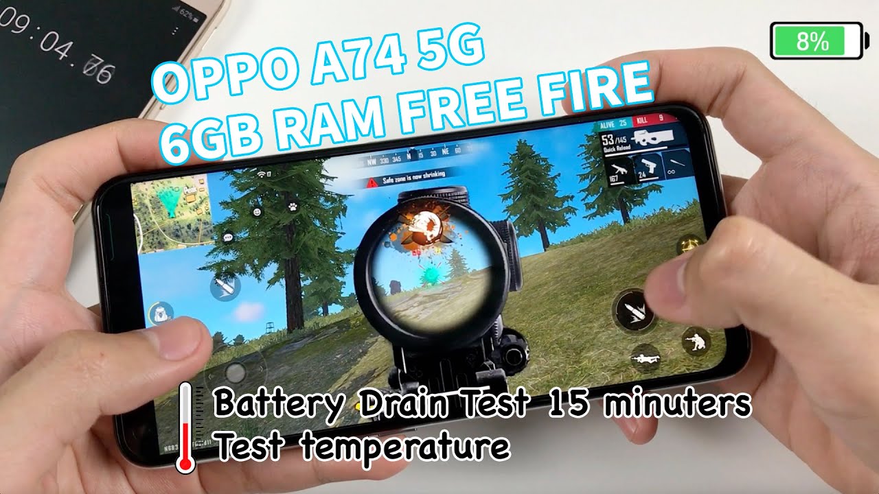 oppo a74 5g free fire test
