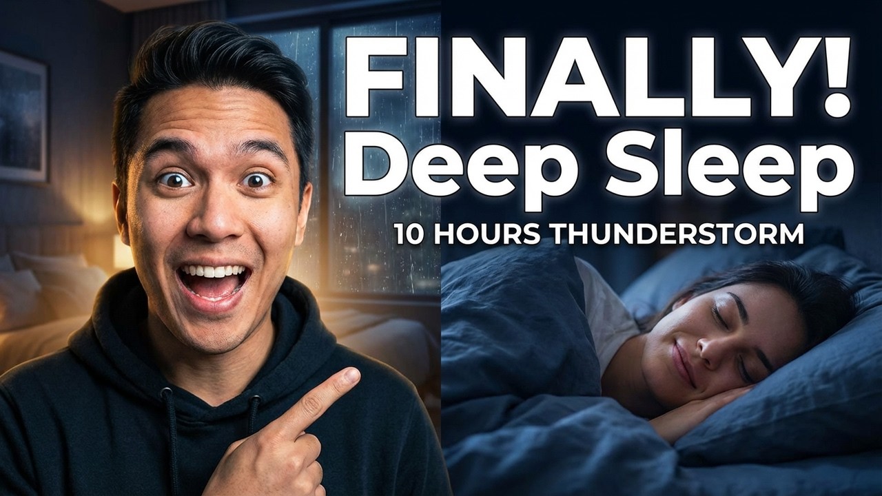 Thunderstorm Rain Sounds for Sleeping Black Screen– 10 Hours Insomnia Releief