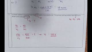 CIE / IGCSE Physics 0625 / Transformer practice questions / Solutions