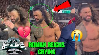 Roman Reigns Crying After Losing Undisputed Title To Cody Rhodes At WrestleMania 40 Highlights