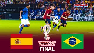 PES 2021 - Spain vs Brazil - Final FIFA World Cup 2022 - Match eFootball Gameplay