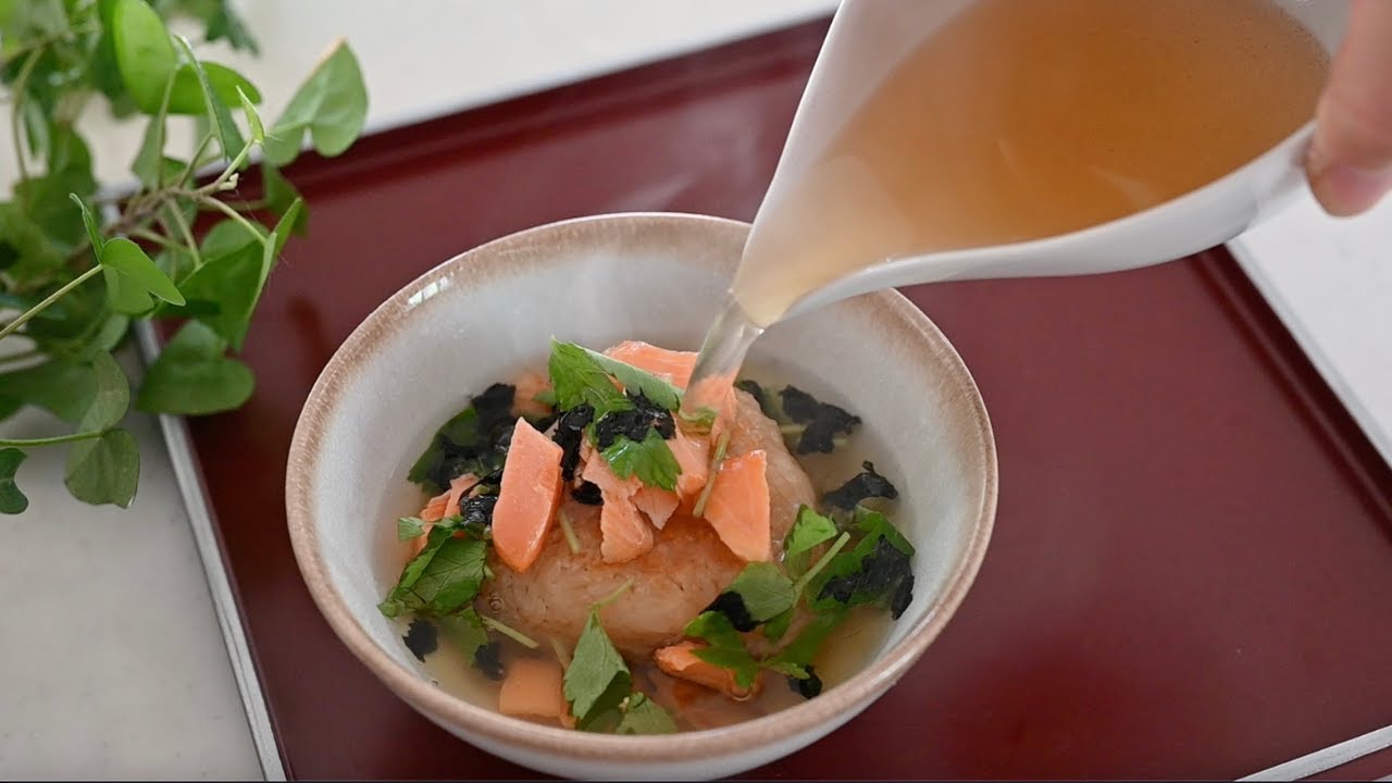 OCHAZUKE | Green Tea or Dashi over Rice | Healthy Japanese Fast Food | Quick Breakfast Idea | Kitchen Princess Bamboo