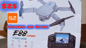 E88 Screen Foldable Drone Unboxing and Review