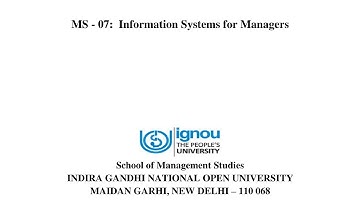 Ignou Ms-07 assignment questions and answers 2020 / Information system for managers