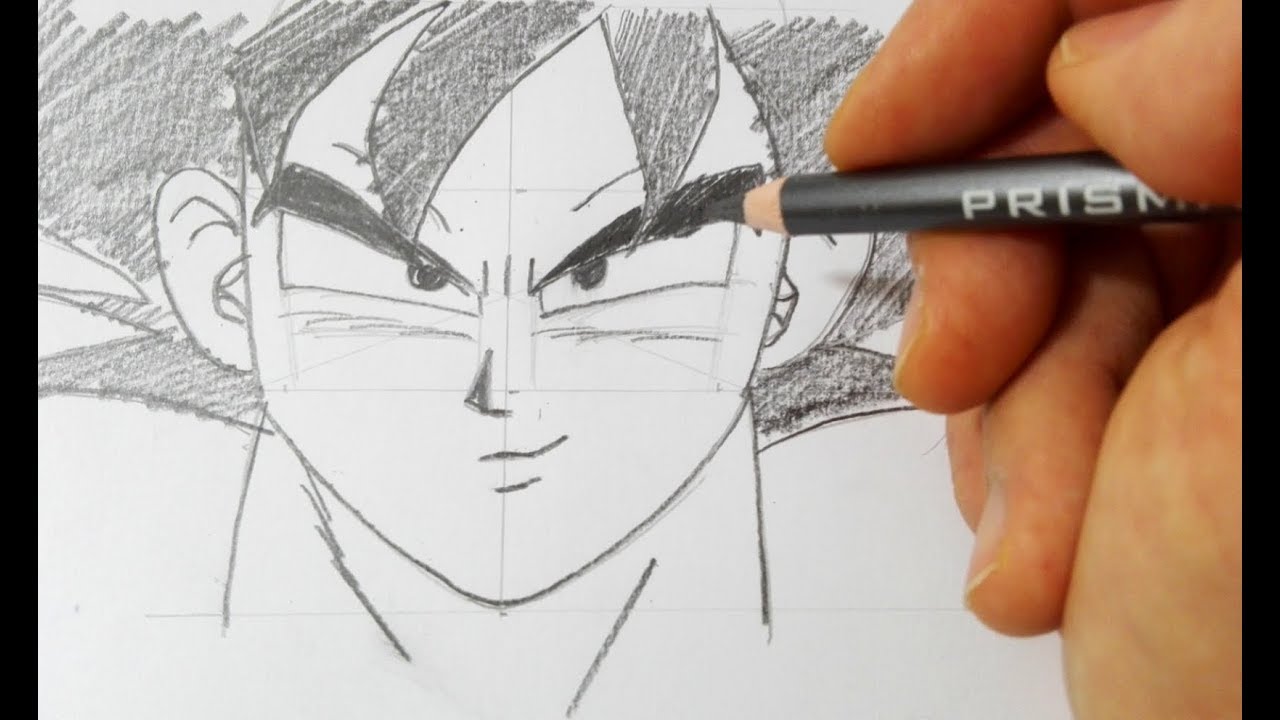 Come Disegnare La Faccia Di Goku Passo Per Passo Youtube