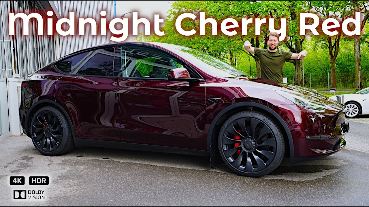 NEW Tesla Model Y Performance Midnight Cherry Red 2023 