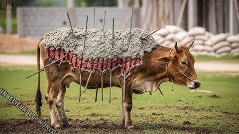 A cow seriously injured buy iron roads😭but unbelievable world rescue team save this cow successfully