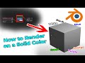 How to render on a solid color in blender