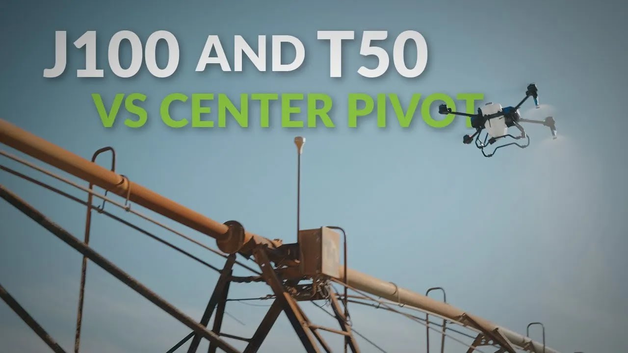 EAVision J100 vs DJI T50 vs Center Pivot | Spray Drone Obstacle Avoidance