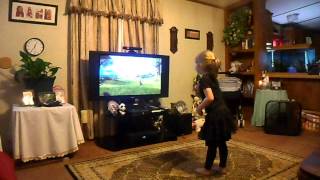 Krysta playing Kinectimals