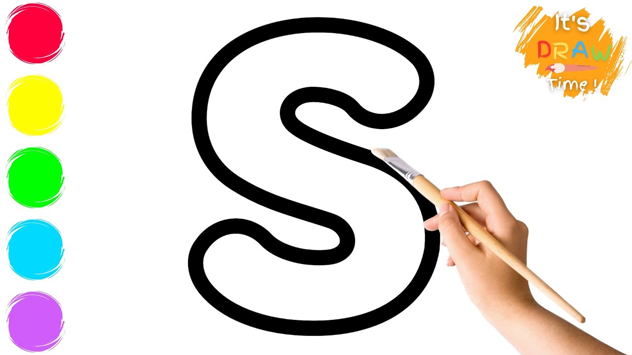 How to Draw with Gouache Drawing Letter S StepByStep Tutorial YouTube