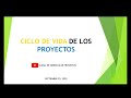 Ciclo de vida de los proyectos (típicos, públicos y privados)  - Gerencia de Proyectos